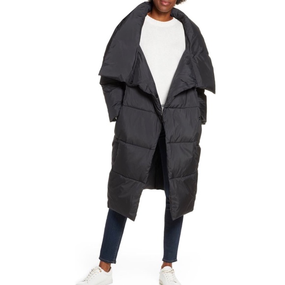 UGG Jackets & Blazers - Ugg Catherina Water Resistant Hooded Puffer Coat Size Large Black